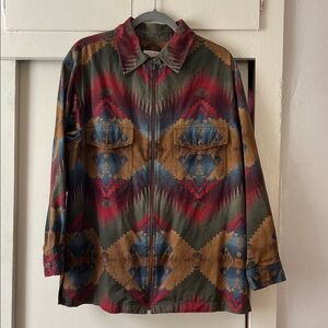 Jones New York Aztec Print Shirt Jacket